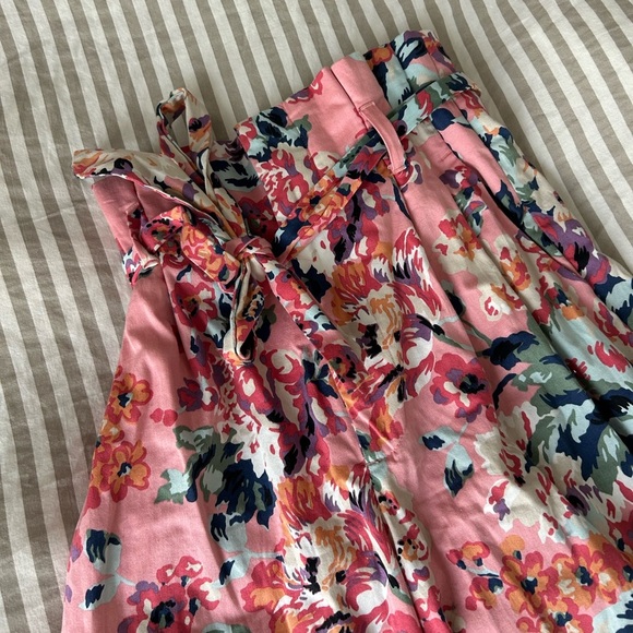 Zara Paperbag Floral Printt Pink Trousers | XS - Picture 8 of 8